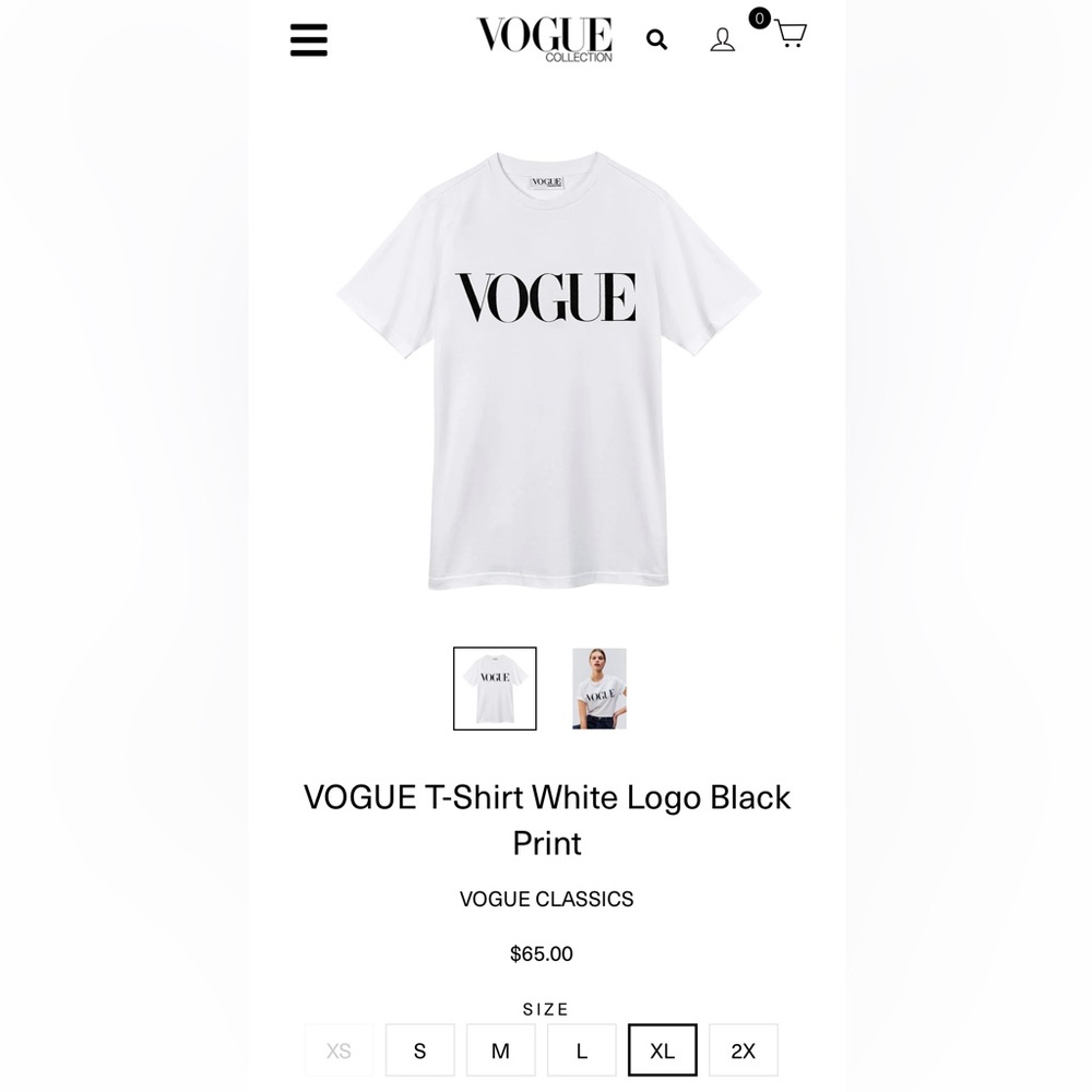 White VOGUE t shirt